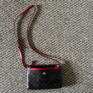 Red/brown coach purse